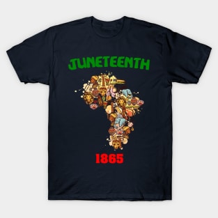 Juneteenth 1865 Freedom I Black Pride African Freedom Day T-Shirt